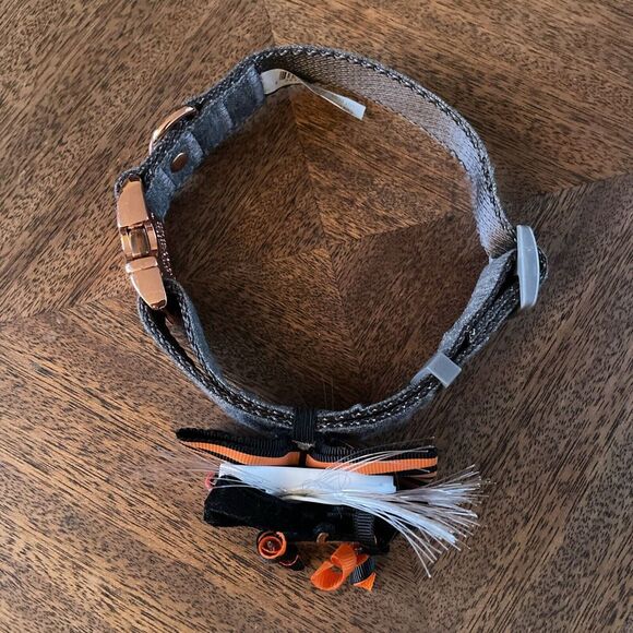 Halloween Medium Dog Collar Bow Tie Adjustable Pet Collar Multicolor Lights Used - Picture 3 of 16